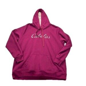 Cabela’s Womens Hoodie Sweatshirt Purple Pullover Pockets Plus Size 2xl